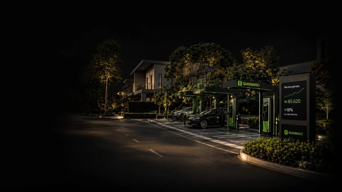 Estação de carregamento para veículos elétricos da Quadrivolt